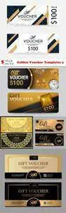 Vectors - Golden Voucher Templates 4