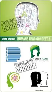 Humans head concept 2 - Stock Vector