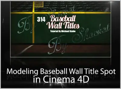 Modeling and Rendering a Baseball Wall Title Spot