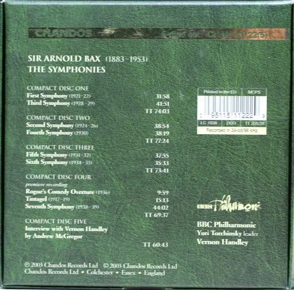 BBC Philharmonic Orchestra, Vernon Handley - Arnold Bax: Symphonies ...