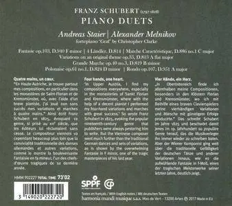 Andreas Staier & Alexander Melnikov - Schubert: Fantasie in F Minor and Other Piano Duets (2017)