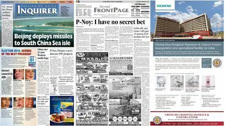 Philippine Daily Inquirer – February 18, 2016