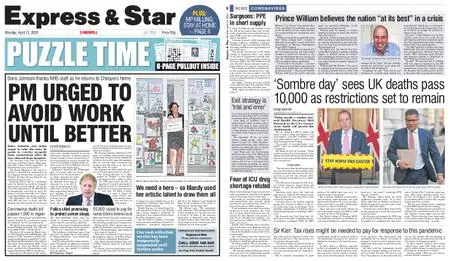 Express and Star Sandwell Edition – April 13, 2020