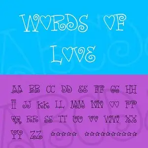 Font Words of Love Qe