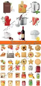 Food and drinks vector objects