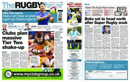 The Rugby Paper – July 19, 2020