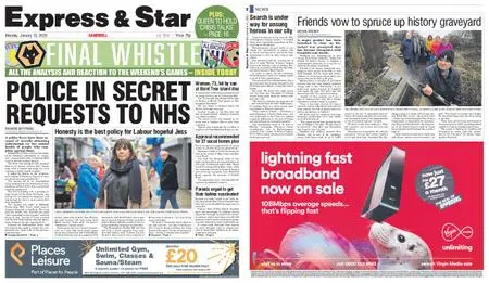 Express and Star Sandwell Edition – January 13, 2020