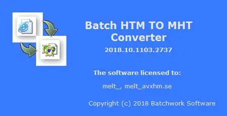 Batch HTM to MHT Converter 2019.11.215.2757