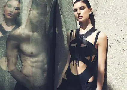 Jacquelyn Jablonski and Tomas Skoloudik by David Bellemere for Elle June 2016