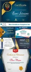 Vectors - Blue Certificate Templates Set