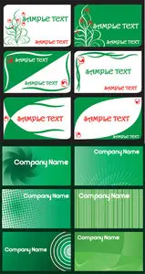 Vector Business Cards Green