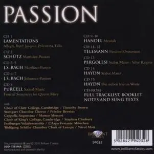 Passion: Sacred Masterpieces: Schütz, Bach, Purcell, Handel, Telemann, Pergolesi, Haydn [15CDs] (2010)