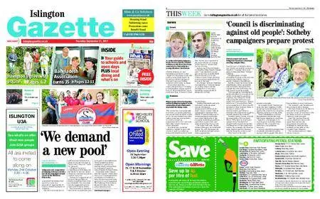 Islington Gazette – September 21, 2017