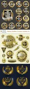 Vectors - Shiny Golden Luxury Labels 11