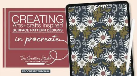 Creating Vintage Arts + Crafts Era Inspired Surface Pattern Designs in Procreate