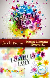 Design Elements. Flowers - Stock Vector