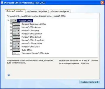 Microsoft Office Professionel Plus 2007 Corporate Fr 