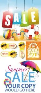 Summer Sale Elements Vector