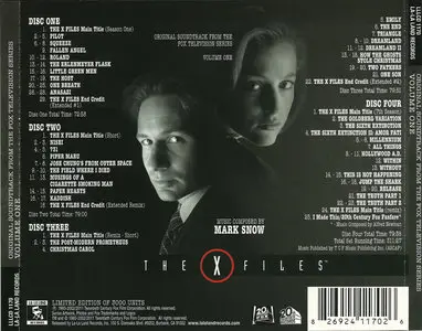 Mark Snow - The X-Files: Original Soundtrack From the Fox Television Series - Volume One (2011) 4CD Limited Editon Box Set