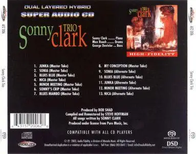 Sonny Clark Trio - Sonny Clark Trio (1960) {2003, Hybrid SACD} Audio CD Layer