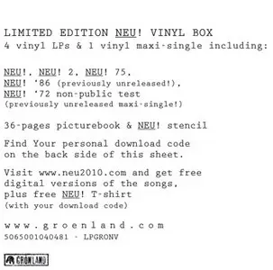 Neu! Vinyl Box - Unreleased Album and Maxi-Single (2010)