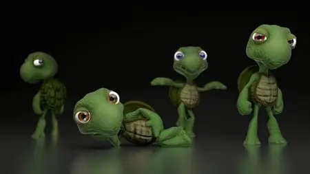 Creating a Little Cartoon Turtle in Blender (2013)