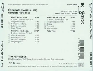 Edouard Lalo: Complete Piano Trios / Trio Parnassus (2003)