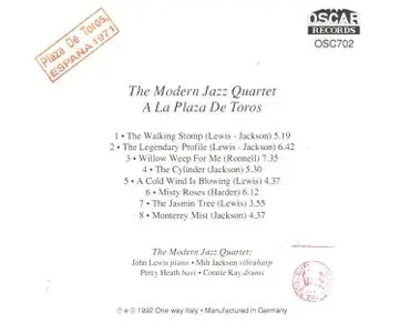 The Modern Jazz Quartet - A la Plaza de Toros (1971/1992)