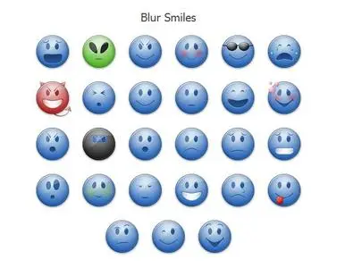 Blue Smile Icons