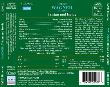 Karl Elmendorff, Chorus and Orchestra of the Bayreuth Festival - Richard Wagner: Tristan und Isolde (2003)