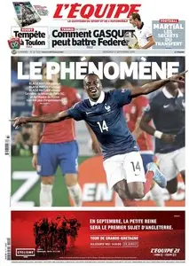 L'Equipe du Mercredi 9 Septembre 2015