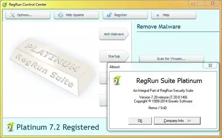 Regrun Security Suite Platinum 7.20.0.140