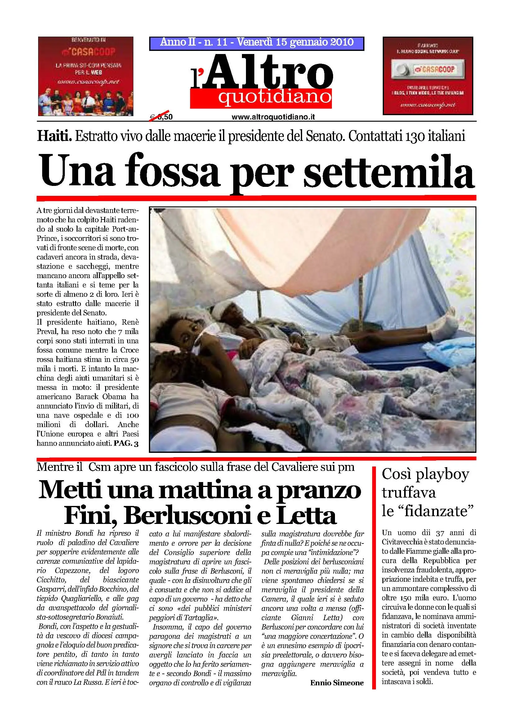 Altro Quotidiano 15.01.2010