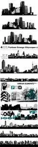 Vectors - Various Grunge Cityscapes 4