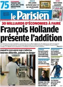 Le Parisien + Cahier Paris du Lundi 10 Septembre 2012