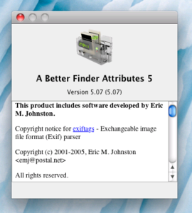 Publicspace.net A Better Finder Attributes v5.07 Mac OS X