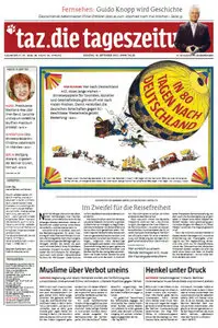 Tageszeitung TAZ vom 18 September 2012