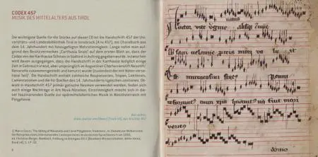 Codex 457 - Musik des Mittelalters aus Tirol - Ensemble Peregrina (2017) {Tiroler Landesmuseen CD13029}