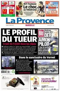 La Provence Marseille du Samedi 28 Mars 2015