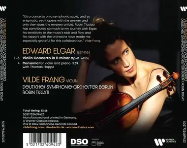 Vilde Frang, Robin Ticciati, Deutsches Symphonie-Orchester Berlin - Edward Elgar: Violin Concerto; Carissima (2024)
