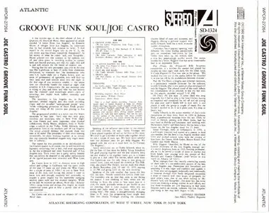 Joe Castro - Groove Funk Soul (1960) {2013 Japan Jazz Best Collection 1000 Series WPCR-27264}