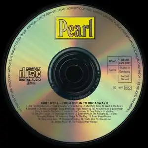 Kurt Weill - From Berlin to Broadway Vol. II (1997) {2CD Set, Pearl GEMM CDS 9294}