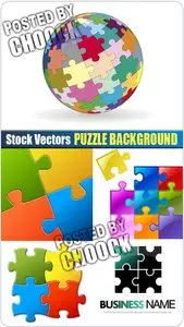 Puzzle background - Stock Vector