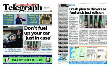 Lancashire Telegraph (Burnley, Pendle, Rossendale) – September 28, 2021