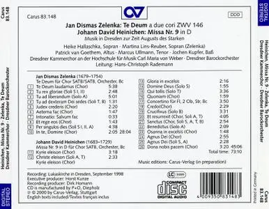 Hans-Christoph Rademann, Dresdner Barockorchester, Dresdner Kammerchor - Heinichen: Missa Nr. 9; Zelenka: Te Deum (2000)