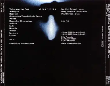 Marilyn Crispell / Gary Peacock / Paul Motian - Amaryllis (2001) {ECM 1742}