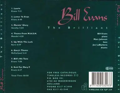 Bill Evans - The Brilliant (1980) {Timeless Records SJP 329 rel 1996}