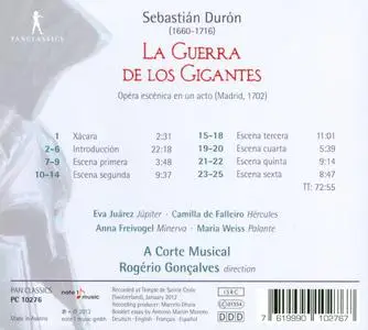 A Corte Musical, Rogerio Goncalves - Sebastián Durón: La Guerra de los Gigantes (2013)