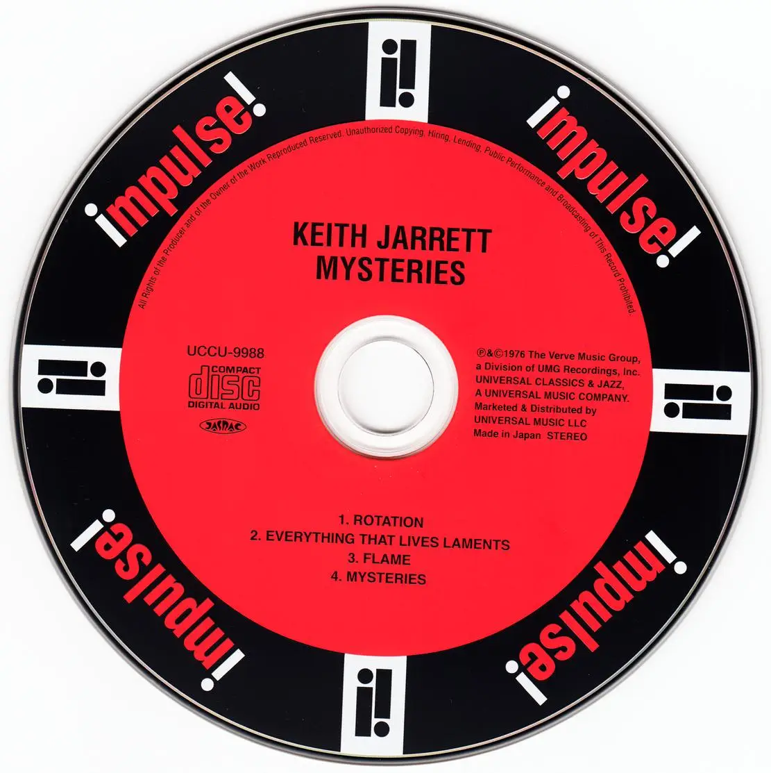 Keith Jarrett - Mysteries (1976) {2013 Japan Jazz The Best Series 24-bit Remaster UCCU-9988}
