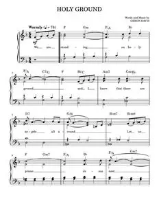 Holy Ground - Barbra Streisand, Regina Belle (Easy Piano)